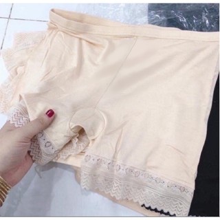 Bộ 2 quần mặc trong váy CHIPXINHXK chất cotton phối ren nữ tính
