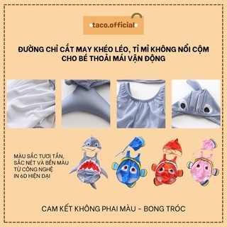 [Hàng QCCC] Bộ bơi cá mập/nemo cho bé trai bé gái