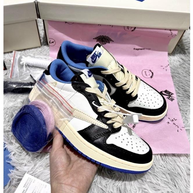 Giày Thể Thao Air Jordan 1 Low Travis Scott Fragment Cổ Thấp Màu Xanh đen Siêu Đẹp Phù Hợp Mọi Dịp đủ bill quà tặng