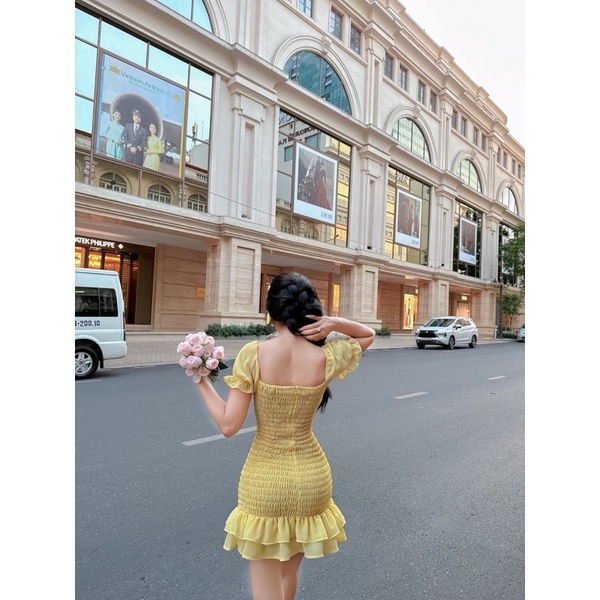 Đầm Body Bèo Tay Ngắn Smoking 3377