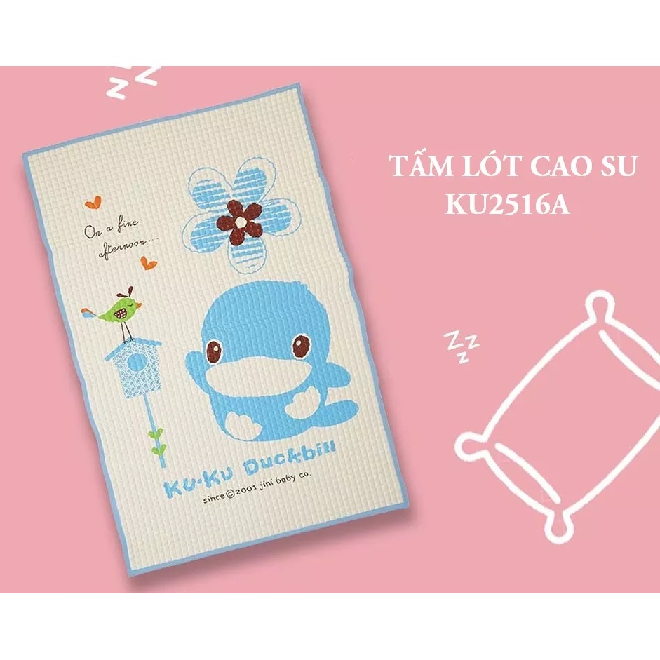 Tấm lót cao su cao cấp cho bé KUKU KU2516A chống thấm nước, thoáng mát, êm ái - Hàng chính hãng - Nhiều mẫu lựa chọn