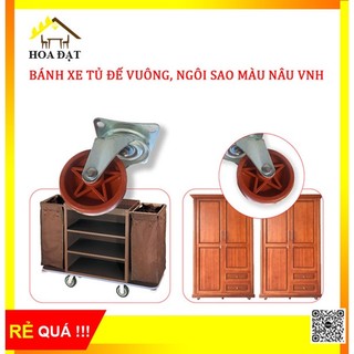 Bánh xe tủ đế vuông, ngôi sao màu nâu vnh