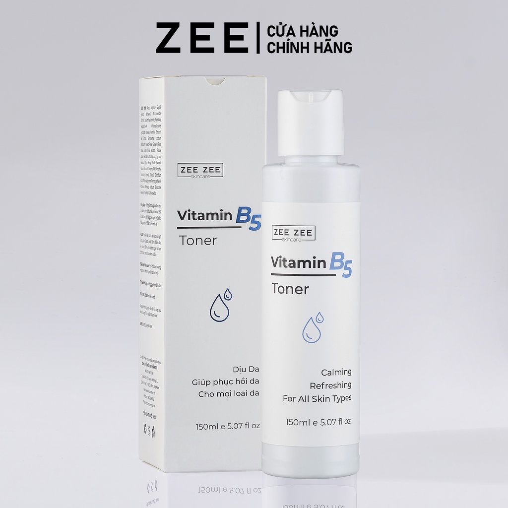 Nước Cân Bằng Cấp Ẩm Mềm Mịn Da ZEE ZEE Toner Vitamin B5 Trà Xanh Cúc La Mã 150ml