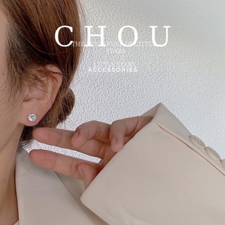 Bông Tai, Khuyên Tai Đính Đá Tròn Basic | CHOU ACCESSORIES |