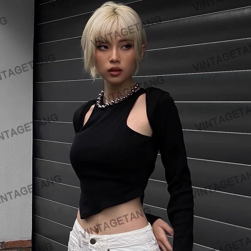 ÁO TAY DÀI KHOÉT VAI VẠT NHỌN A4