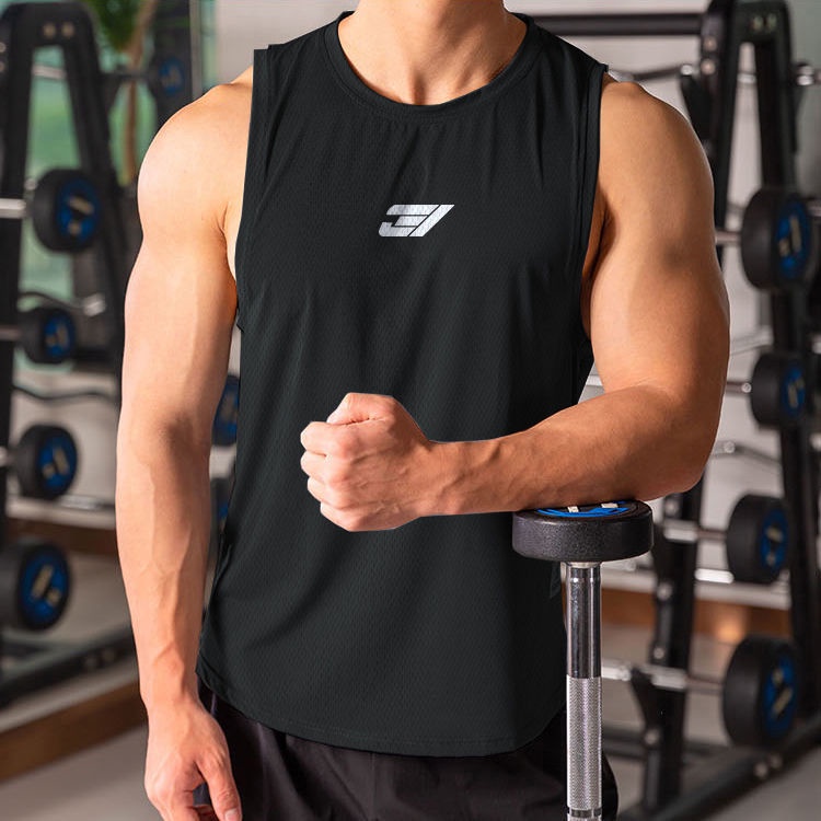 Áo ba lỗ, tanktop nam sát nách tập gym 𝐇𝐢̀𝐧𝐡 𝐄𝐈 vải cotton thoáng mát nhiều màu đủ size