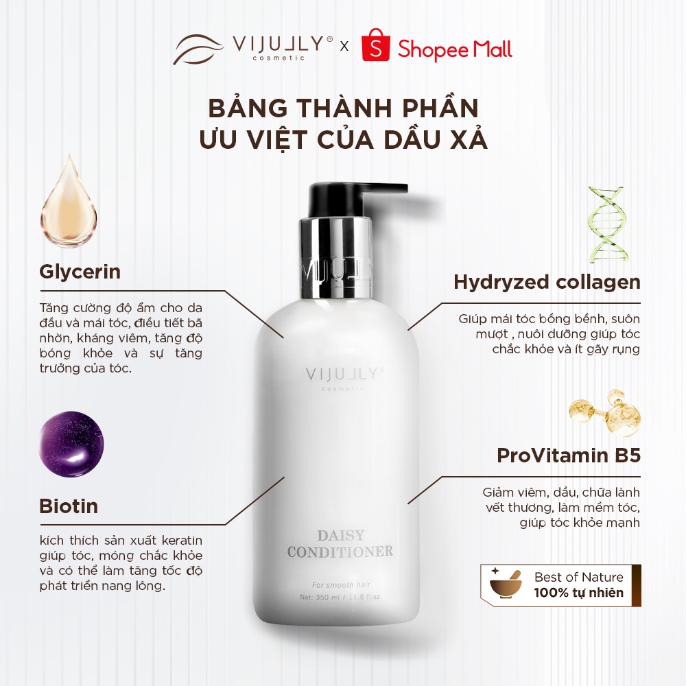 [COMBO 3 SP] DẦU XẢ DỪA VIJULLY CHÍNH HÃNG