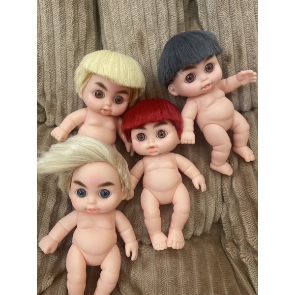 búp bê bé trai 5 inch trang điểm gắn tóc dễ thương