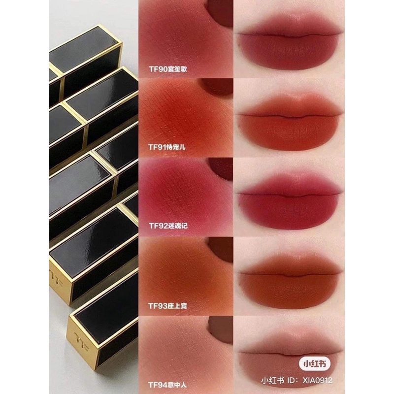 Son Tom Ford Lip Color Matte, Tomford Lipstick Vỏ Đen Hàng Chính Hãng Có Bill Full Size