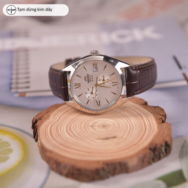 Đồng hồ cơ nam Orient Watch 3 Star RA-AK050 máy automatic mặt kính cường lực chống nước dây da đeo tay chính hãng