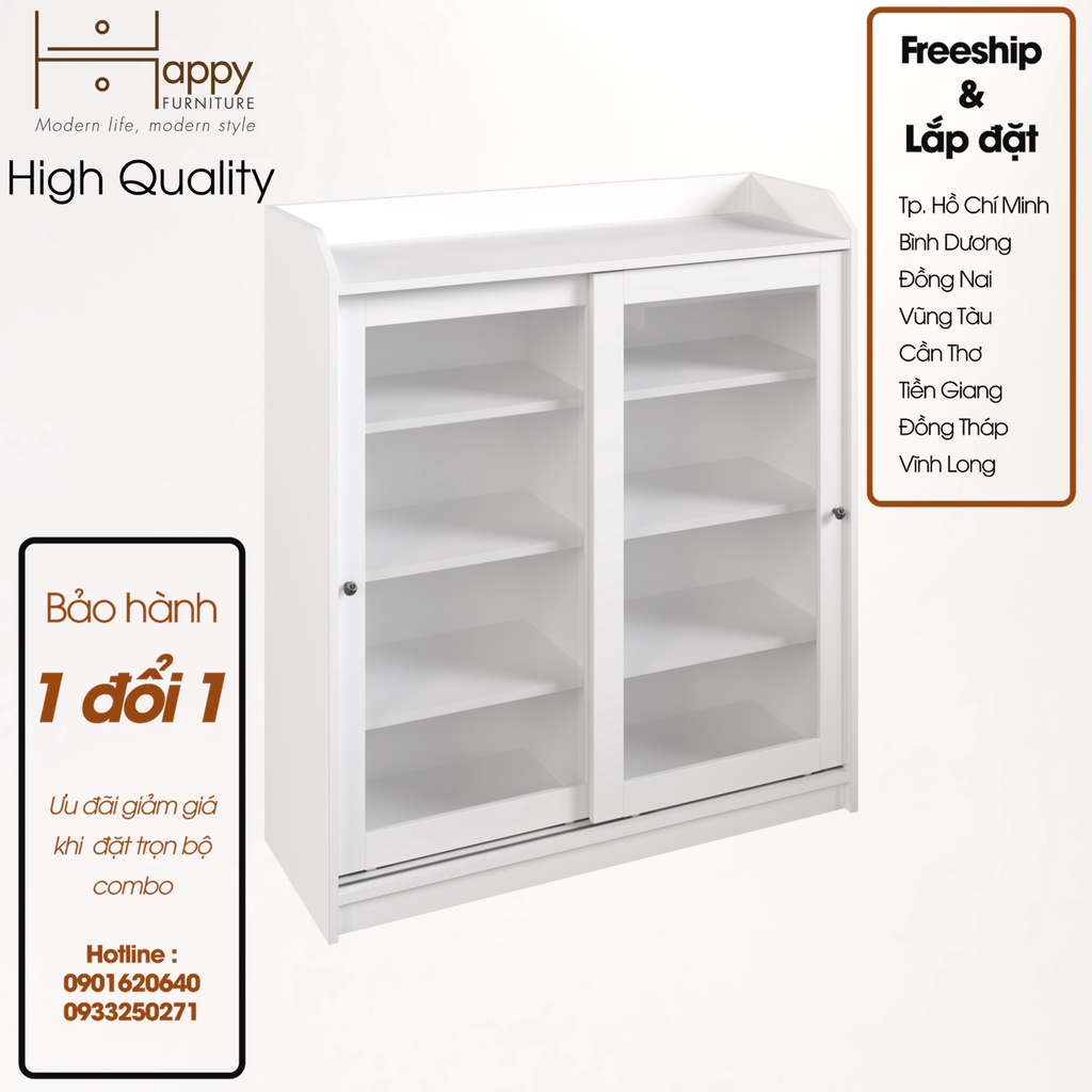 RUNI, Tủ đựng đồ - 2 cánh cửa kính, 105cm x 37cm x 116cm ( DxRxC), TCL_001