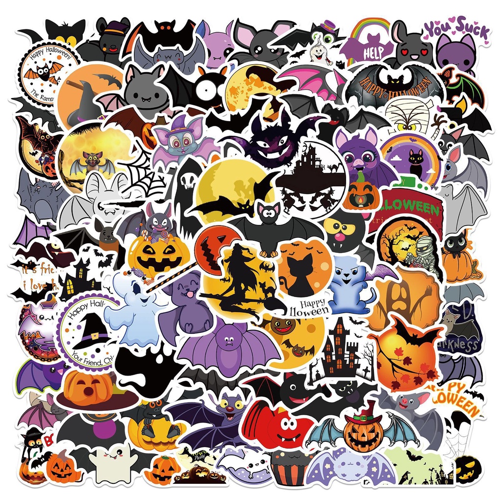 H182- Sticker Chủ Đề Halloween - PVC/ Hình dán Chống nước Hình