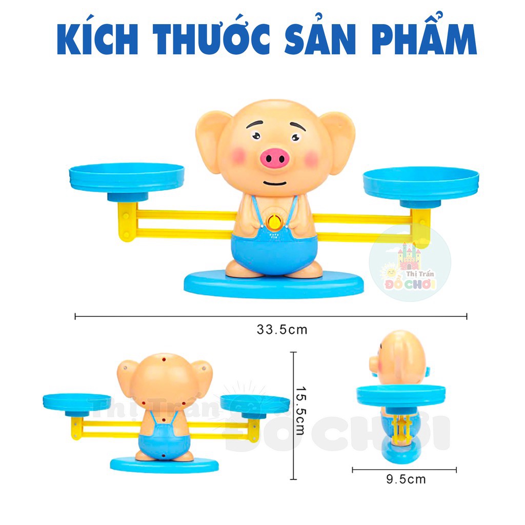 Đồ chơi thông minh, cân bằng toán học mô hình chú heo con / khỉ con cho bé YDZ-04