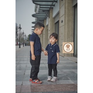 Áo phông polo cao cấp cho bé HUMY Kids , áo phông có cổ cho bé trai và bé gái size 110-150, áo phông unisex cho bé