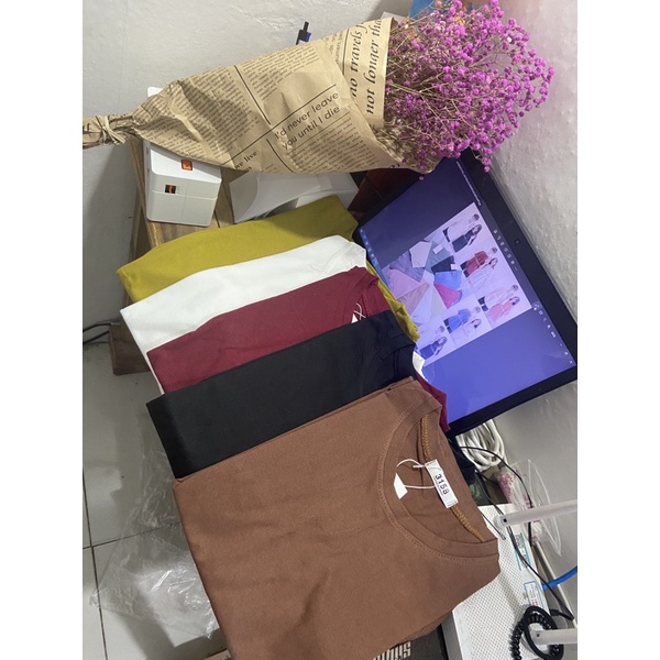 Áo Thun Trơn 3158,Áo Phông Chất Cotton Khô Dày Dặn