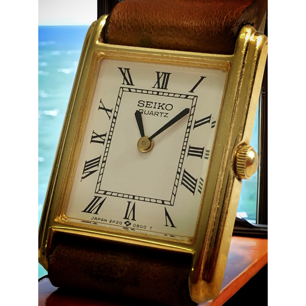 Đồng hồ nữ authetic thương hiệu SEIKO viền vàng 14k, bảo hành 6 tháng