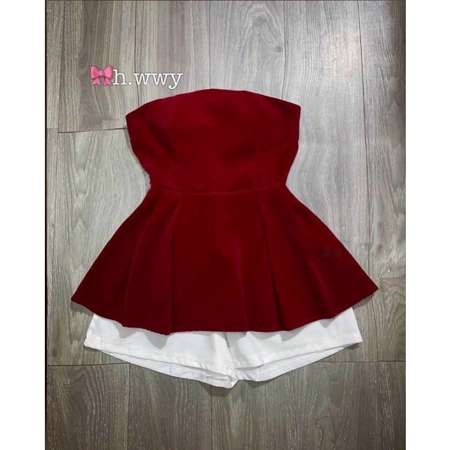 Áo cúp ngực phôm xoè vải Nhung Cao Cấp có MOD