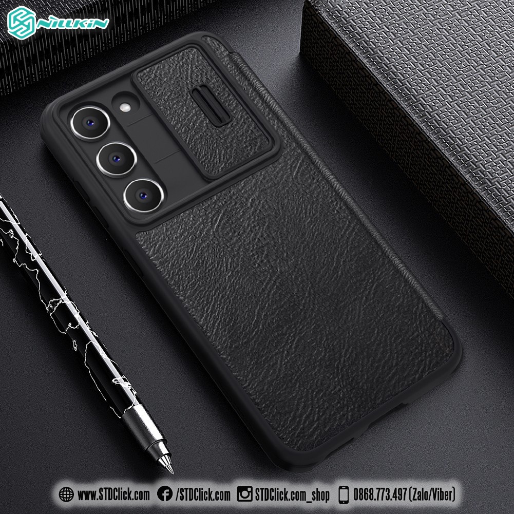 BAO DA SAMSUNG GALAXY S23 PLUS 5G  NILLKIN QIN PRO BẢO VỆ CAMERA CHÍNH HÃNG HÀNG CHUẨN