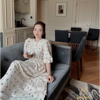 váy đầm hoa dài siêu hot kh