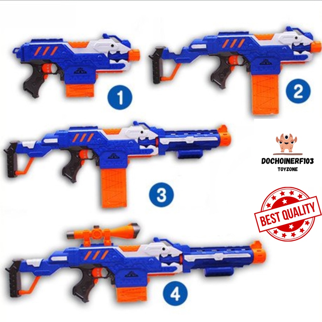 Đồ Chơi Blaze Storm Dùng Pin (Tặng 20 Xốp và Pin) Cỡ Lớn Vận Động Ngoài Trời Kiểu Nerf Nhựa ABS Cao Cấp 3 Mẫu 2023