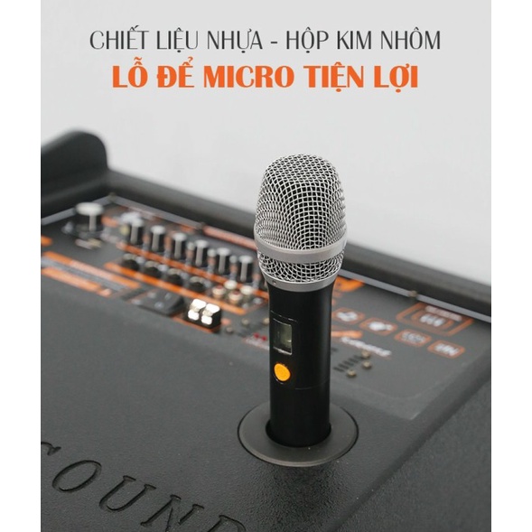[HCM[ Loa Karaoke, loa kéo, loa Karaoke Bluetooth BDSOUND BD-4200, remote điều khiển từ xa, 2 bass, công suất 200W - Côn