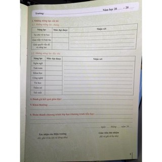 Sổ Học Bạ Tiểu Học từ lớp 1 - 5 - Văn phòng phẩm Thu Thảo
