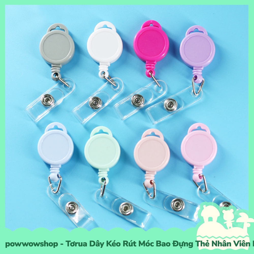 [Sẵn VN - Hỏa Tốc] Tơrua Dây Kéo Rút Móc Bao Đựng Thẻ Nhân Viên Phong Cách Tối Giản Tinh Tế Nhiều Màu Sắc Color