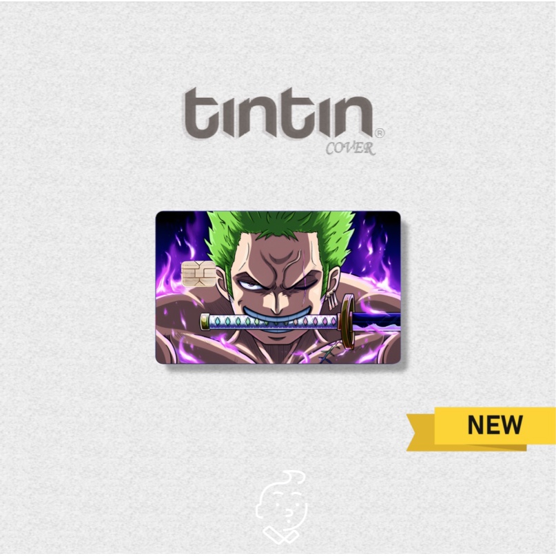 One Piece -Tem Dán Thẻ ATMSticker TinTin Trang Trí Thẻ Chống Xước, Nước