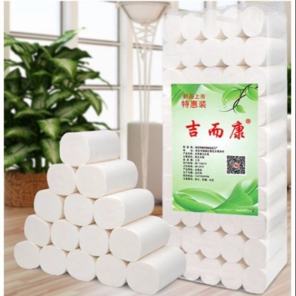 Giấy ăn/ giấy vệ sinh hàng chuyên dùng nội địa TQ, Giấy vệ sinh 1 bịch 50 cuộn(Hàng loại 1)