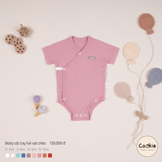 Bộ bodysuit cộc tay 2 vạt chéo cookie size 0-3m, 3-6m, 6-9m, 9-12m - ảnh sản phẩm 5