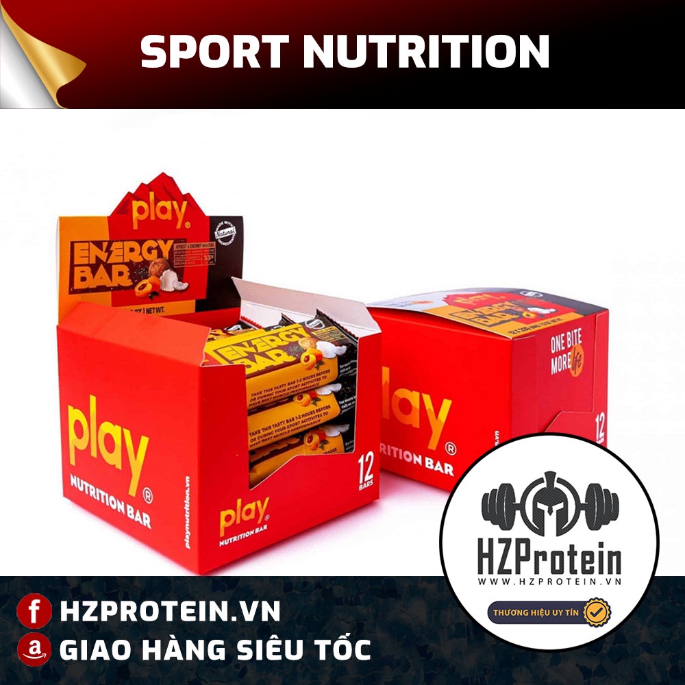 PLAY ENERGY BAR - BÁNH CUNG CẤP NĂNG LƯỢNG CHO HOẠT ĐỌNG THỂ THAO (1 BÁNH)