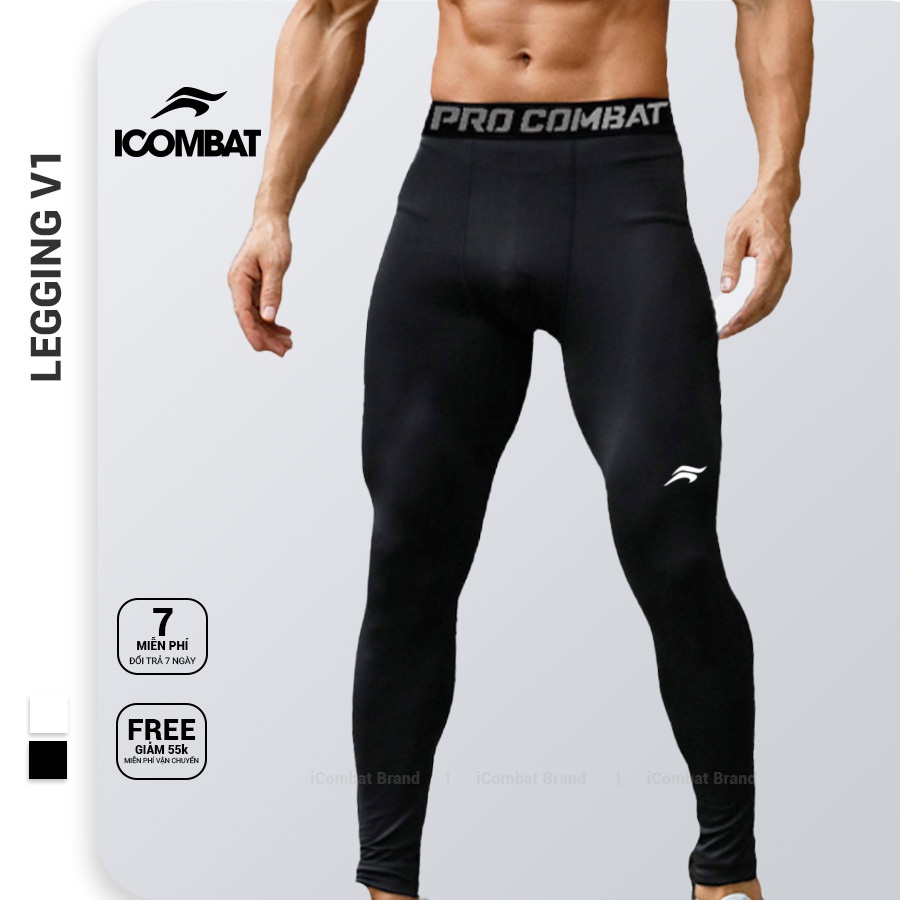 Quần legging nam PRO COMBAT quần giữ nhiệt thể thao nam chuyên tập GYM