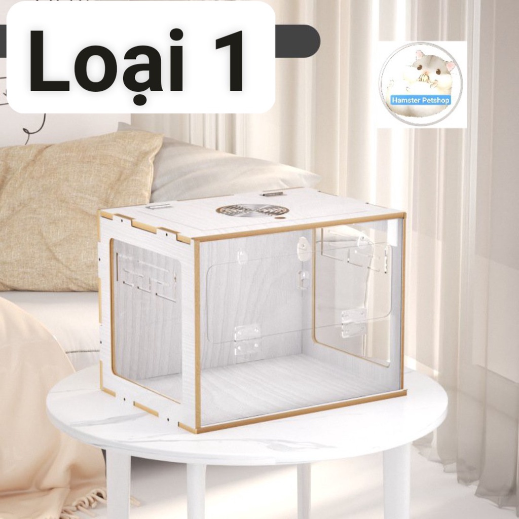 [Jonsanty]Lồng gỗ  cho hamster và thú cưng nhỏ