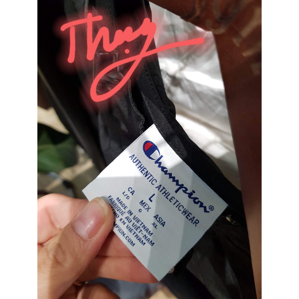 Áo jacket Champion màu trắng auth 100% new