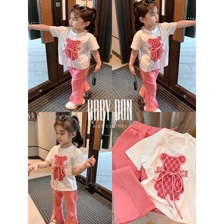 Bg121- bộ gấu quần umi hồng cho bé