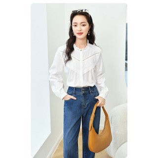 C104 áo sơ mi cổ đứng xuất dư của eifini