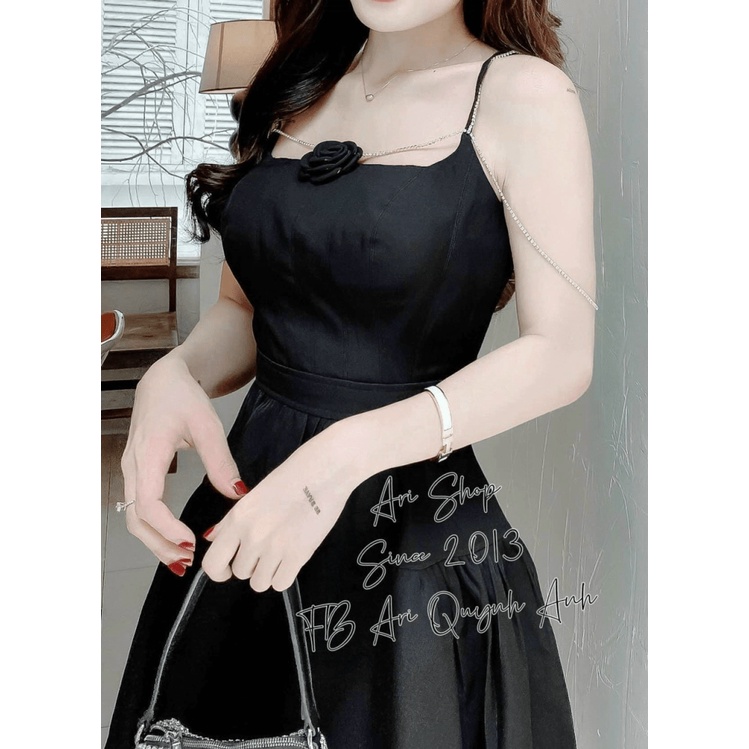 ĐẦM XỐP HAI DÂY ÔM EO DÁNG DÀI XÒE CÓ BÔNG XINH TRƯỚC NGỰC CỰC SANG CHẢNH ĐI CHƠI DỰ TIỆC CƯỚI MẪU MỚI CỰC HOT BBB