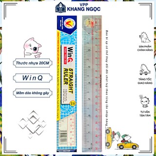 Thước kẻ 20cm - thước dẻo winq