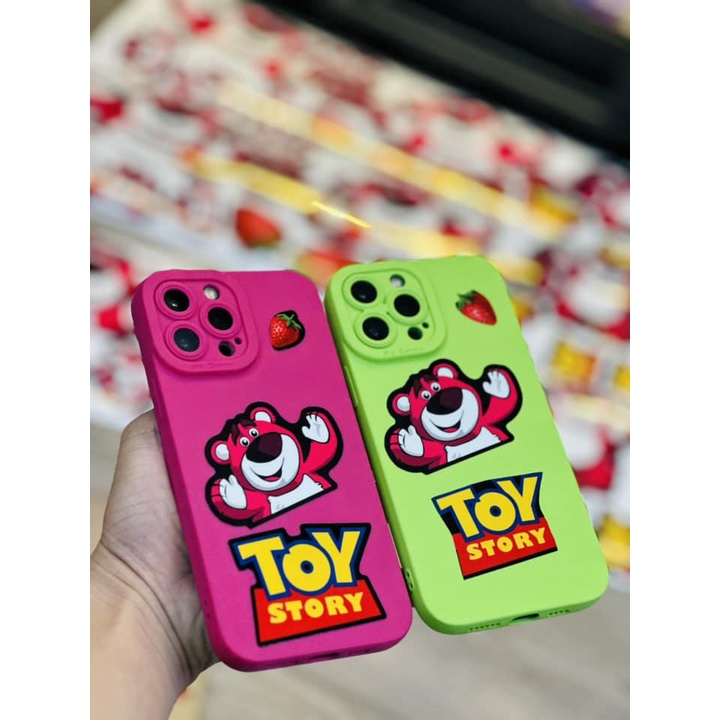 SET DECAL Tem sticker gấu dâu lớn