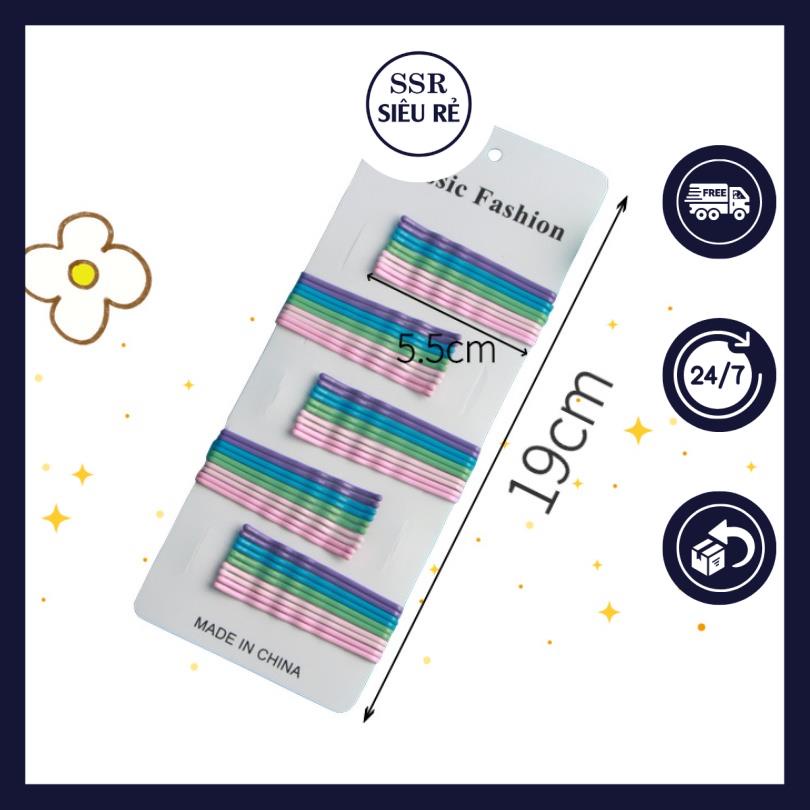 Set 50 Ghim Tăm Kẹp Tóc Mái Dễ Thương Kẹp Tăm Nhìu Màu