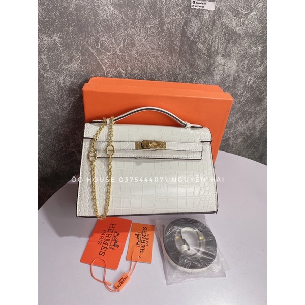 Túi xách nữ Túi HM dáng ngang Pochette size 22 da mềm