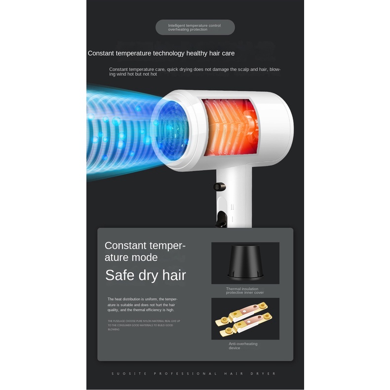 KANGJIA Máy Sấy Tóc Nóng Lạnh Không Đau Gắn Tường Nhà Tắm