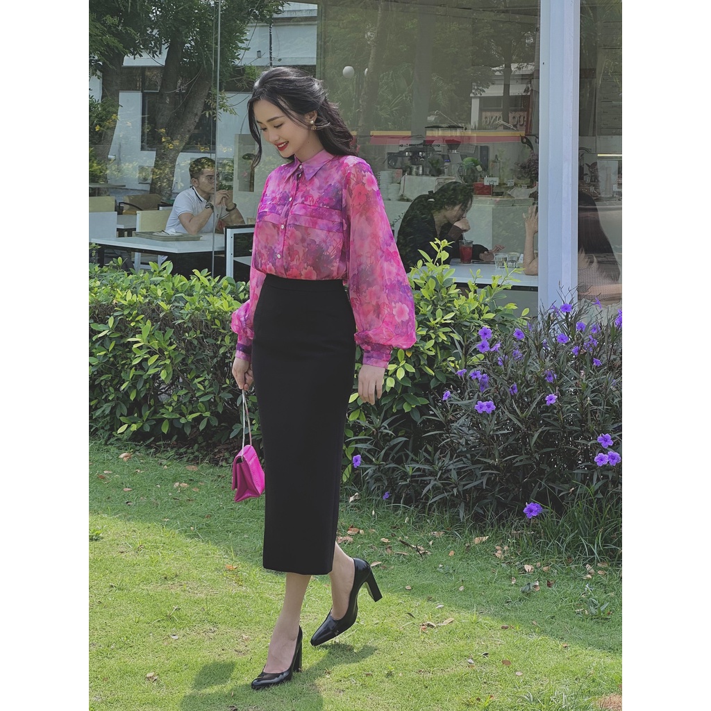 Chân váy bút chì dài xẻ sau HUONG BOUTIQUE HBZ451