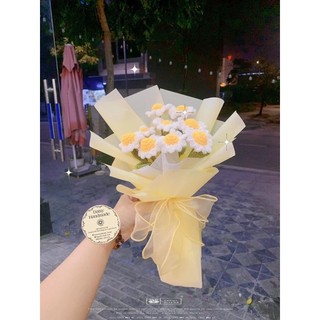 Hoa cúc hoạ mi bằng len