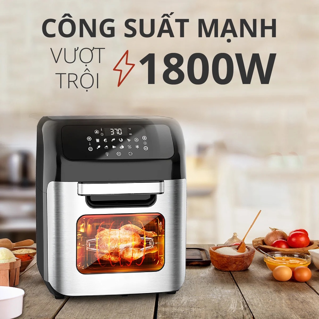 Nồi chiên không dầu 12L điện tử Mishio MK281