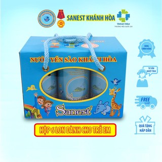 Nước Yến Sào Sanest Trẻ em - Hộp 6 lon x190ml
