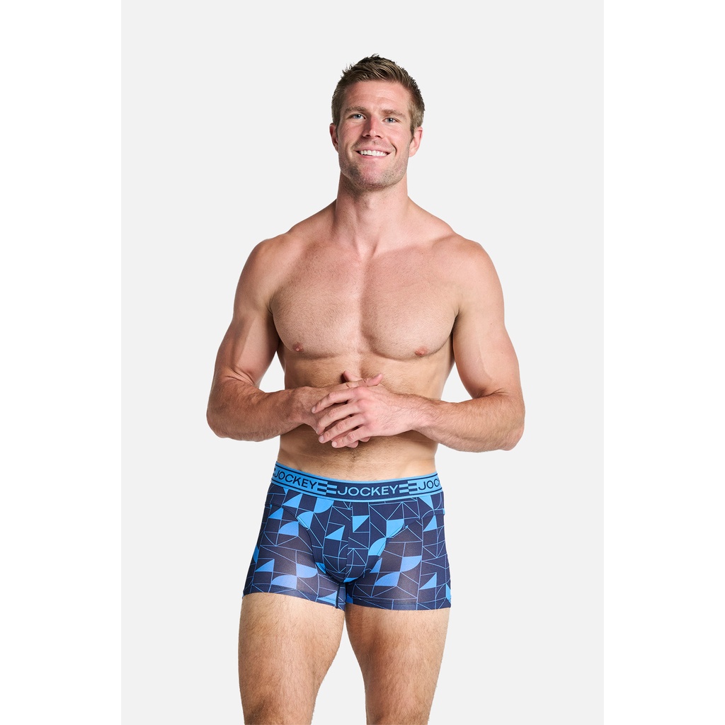 Quần Lót Nam Thể Thao Microfiber Jockey Trunk Boxer Họa Tiết Kháng Khuẩn Cao Cấp - J1261