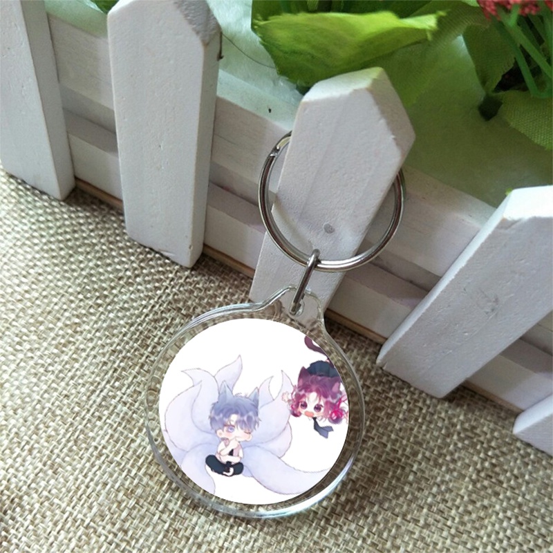 Móc khóa mica in hình nhân vật Cạm bẫy của hồ ly manhua anime chibi dễ thương