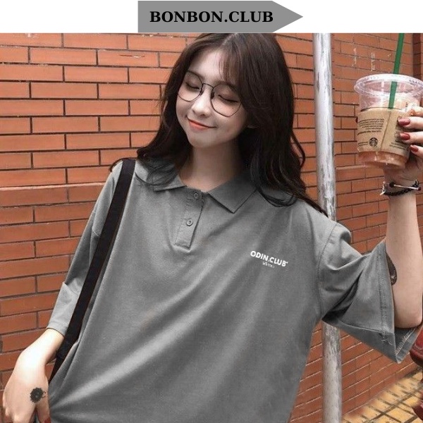 Áo Polo Thun ODIN Form Rộng Nam Nữ Localbrand Unisex Oversize Chất Vải Cá Sấu Cao Cấp Thương Hiệu BONBON.CLUB