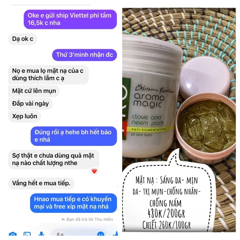 Mặt Nạ Đất Sét Lá Neem Sáng Da, Mịn Da, Chống Nhăn, Chống Nám - Clove and Neem Pack Size 200gr